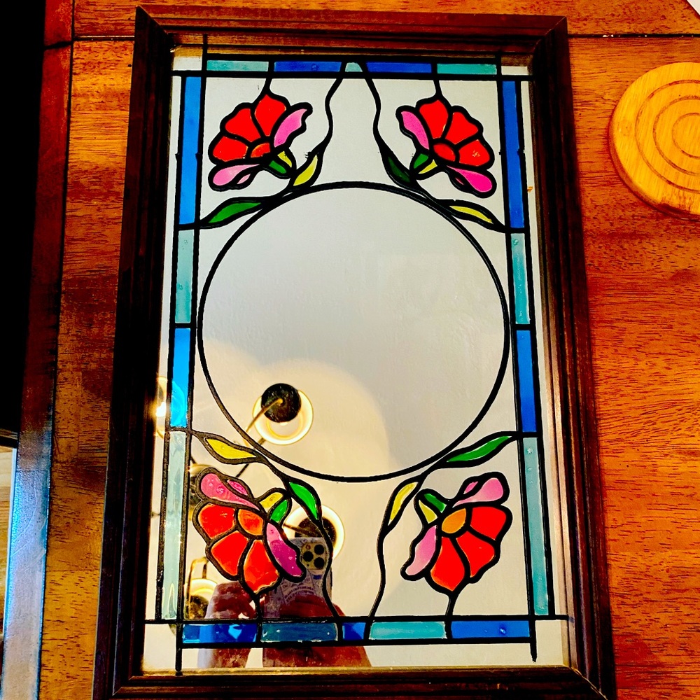 Stained glass mirror